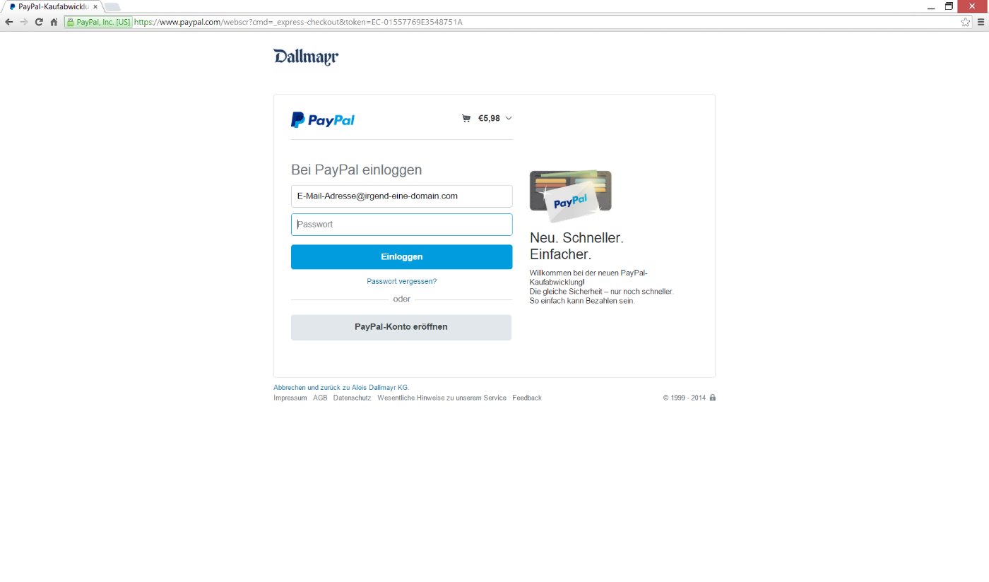Einfache Bezahlung via PayPal | Screenshot: Redaktion